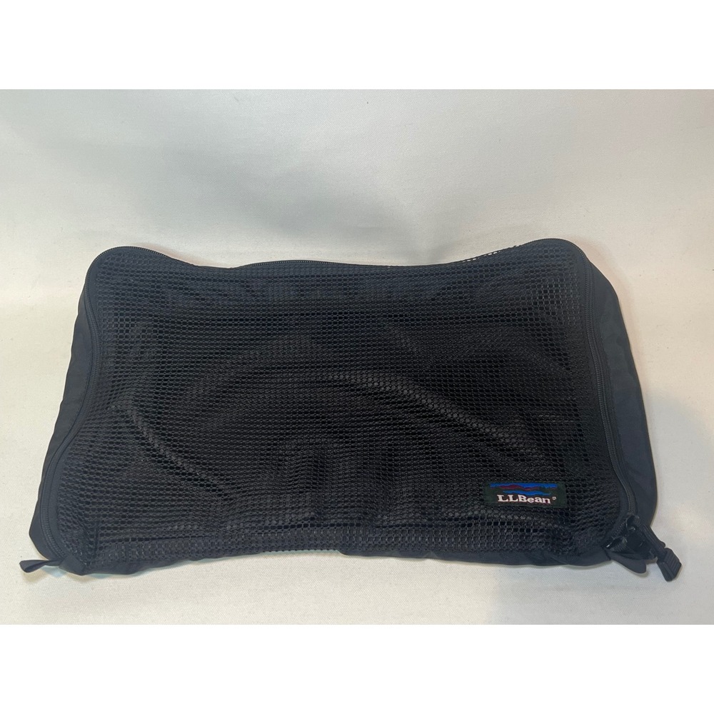 L.L. Bean‎ 14" Packing Cube Black Mesh Travel Organizer Accessory Bag Gorpcore